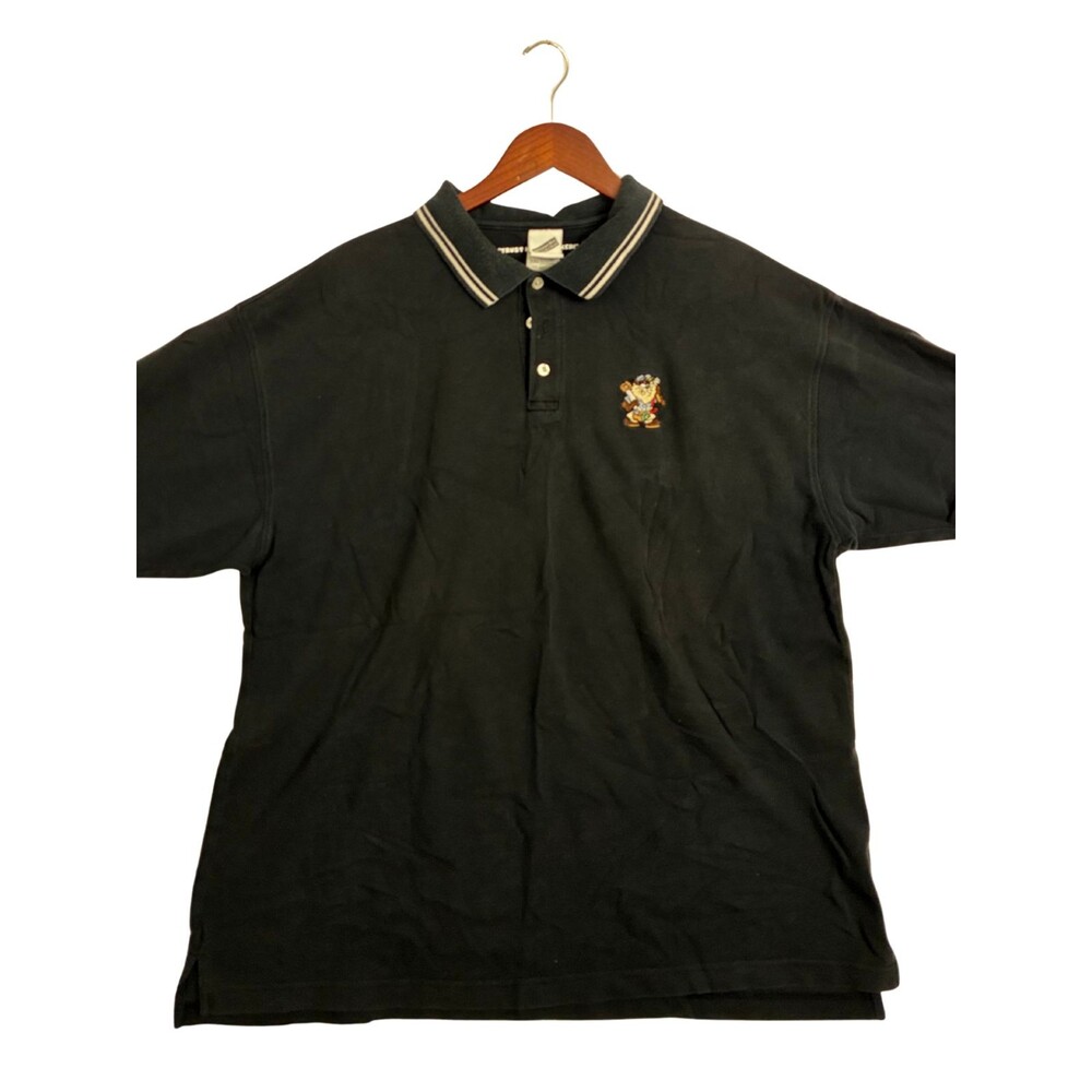 Disney Tigger Polo Shirt Mens Black Embroidered Winnie The Pooh Trust Me Its Tig